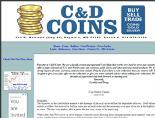 Tablet Screenshot of canddcoins.com